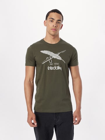 T-Shirt Iriedaily en vert : devant