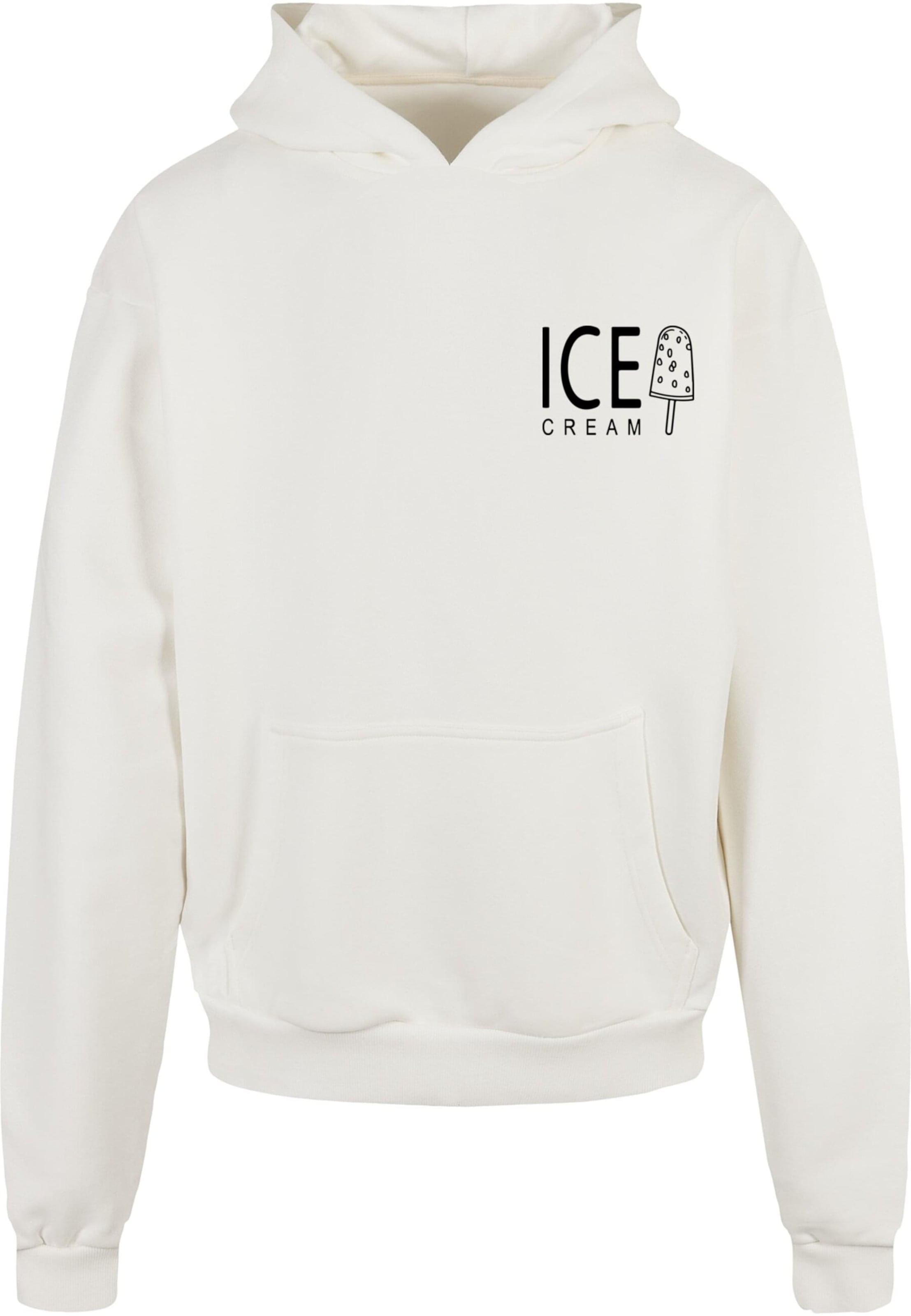 Merchcode Sweatshirt 'Ice Cream' in Wit: voorkant