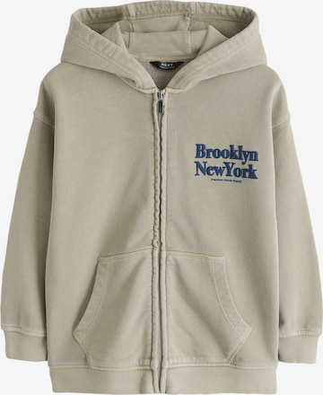 Next - Sudadera con cremallera en verde: frente