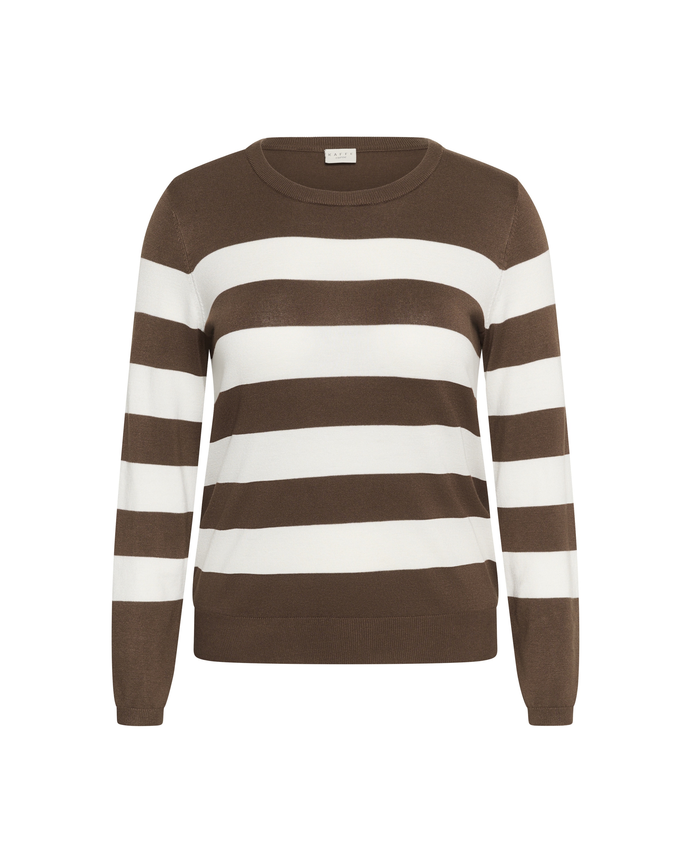 KAFFE CURVE - Jersey 'Lizzy ' en marrón: frente