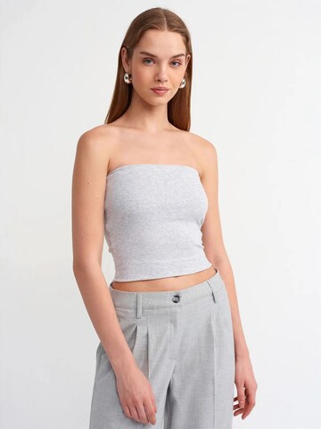 Dilvin Top in Grey: front