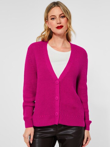 STREET ONE Knit cardigan in Pink: front