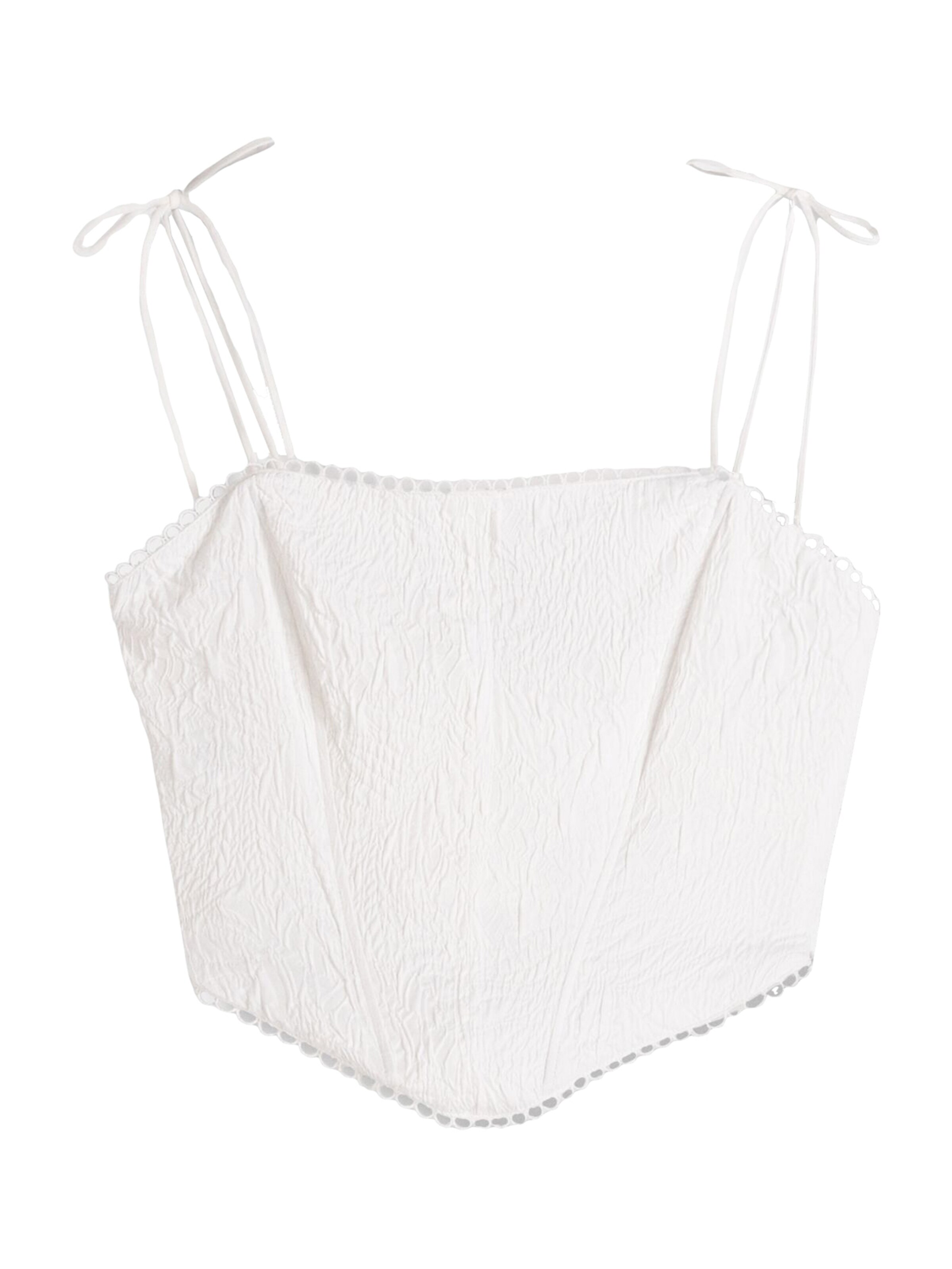 Bershka Top in White: front