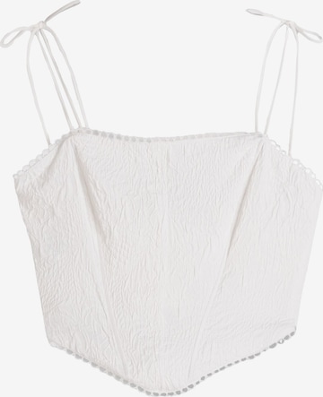 BershkaTop - bijela boja: prednji dio