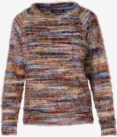 KOROSHI Pullover in ultramarinblau / braun / gelb / rot, Produktansicht