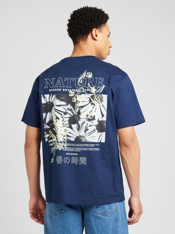 Only & Sons T-Shirt 'BOTANICAL' in Blau: predná strana