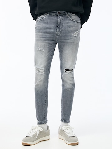 Pull&Bear Skinny Jeans in Grau: Vorderseite