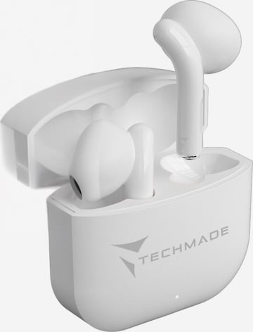 Casques 'Techmade AI Kabellose Ohrhörer' Techmade en blanc : devant