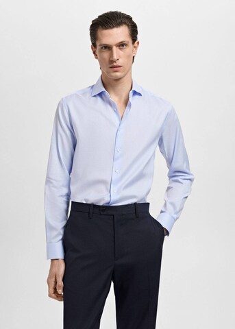MANGO MAN Slim Fit Hemd 'Luisiana' in Blau: Vorderseite