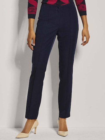 Coupe slim Pantalon MADELEINE en bleu : devant