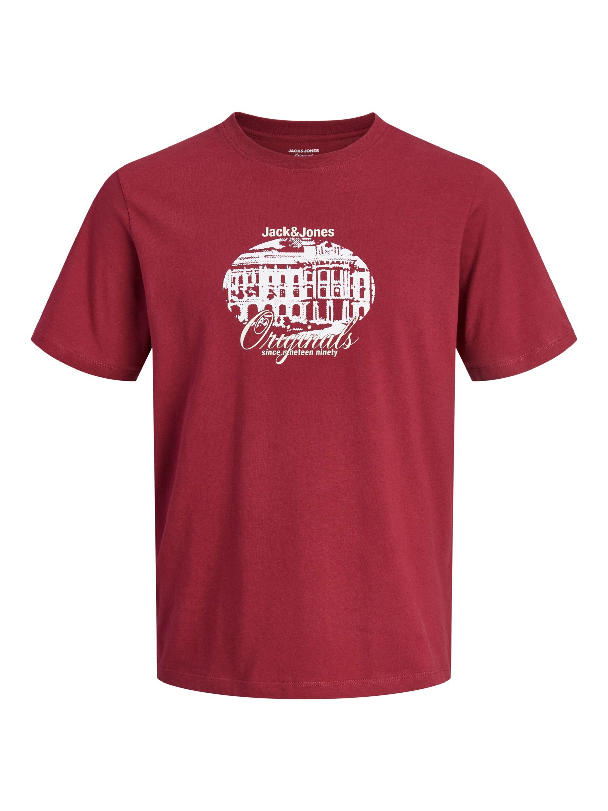 T-Shirt JACK & JONES en rouge : devant