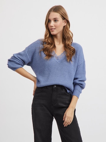 VILA Sweater 'Glacy' in Blue: front