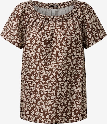 QS Blouse in Brown: front