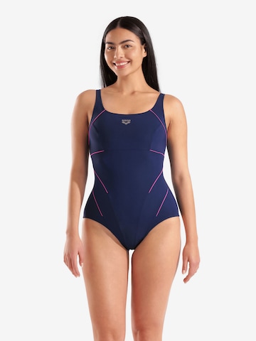 mėlyna ARENA Biustjė Uždaras maudymosi kostiumėlis 'SHAPEWEAR JEWEL LOW C-CUP': priekis