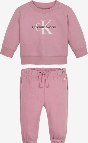 Calvin Klein Jeans Φόρμα τρεξίματος σε ροζ: μπροστά