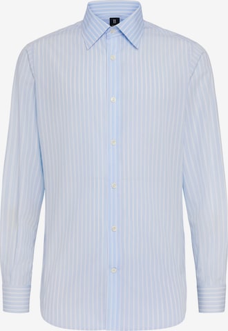 Coupe regular Chemise Boggi Milano en bleu : devant