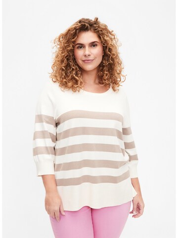 Pull-over 'Mcarrie' Zizzi en beige