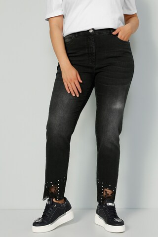 MIAMODA Slimfit Jeans in Schwarz