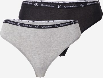 Calvin Klein Underwear Стринг в сиво: отпред