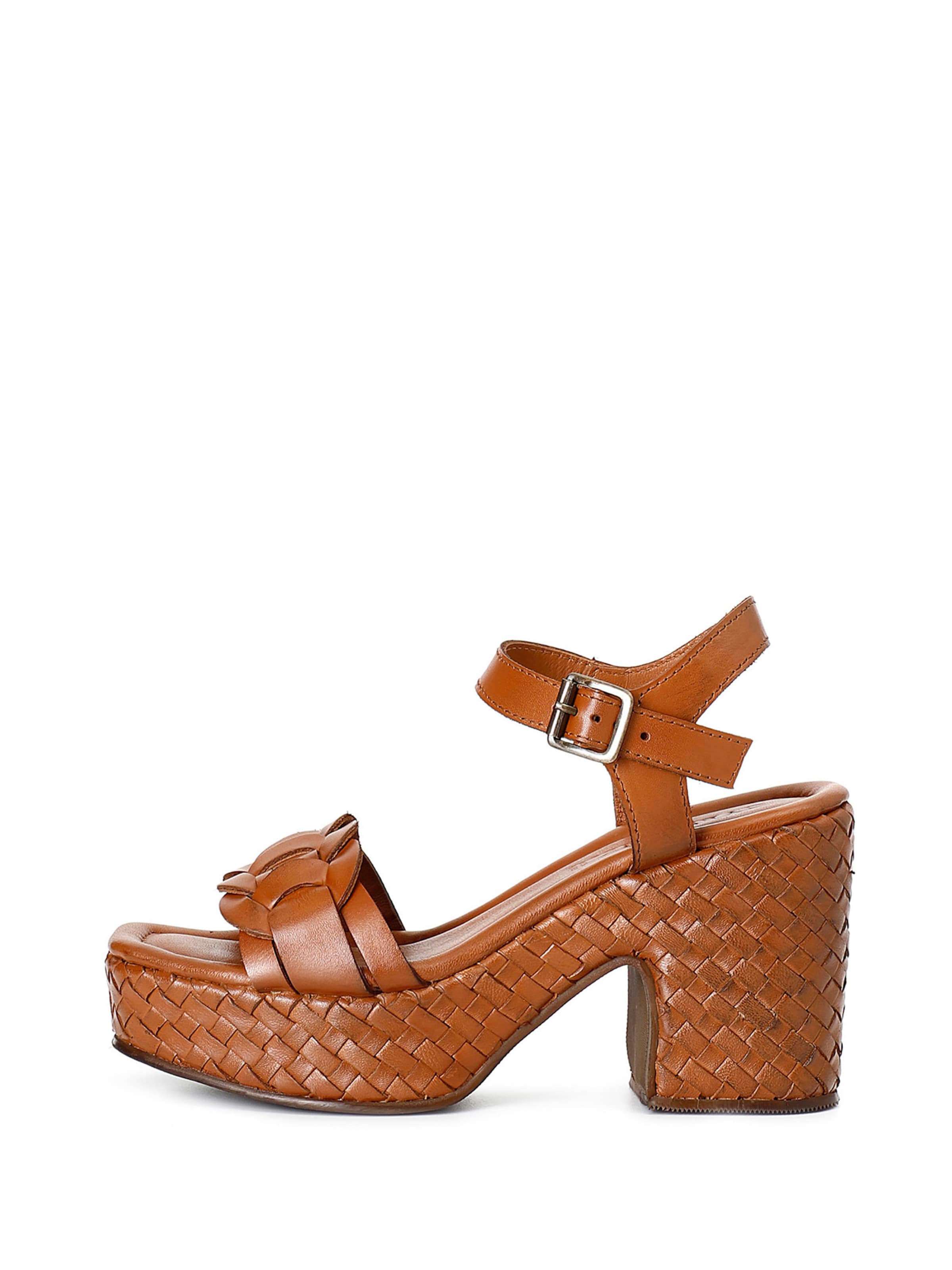 CAFè NOIR Sandal in Brown: front