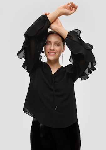 s.Oliver BLACK LABEL Blouse in Zwart: voorkant