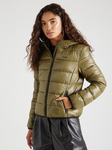 HUGO Red Between-Season Jacket 'Famara' in Green: front