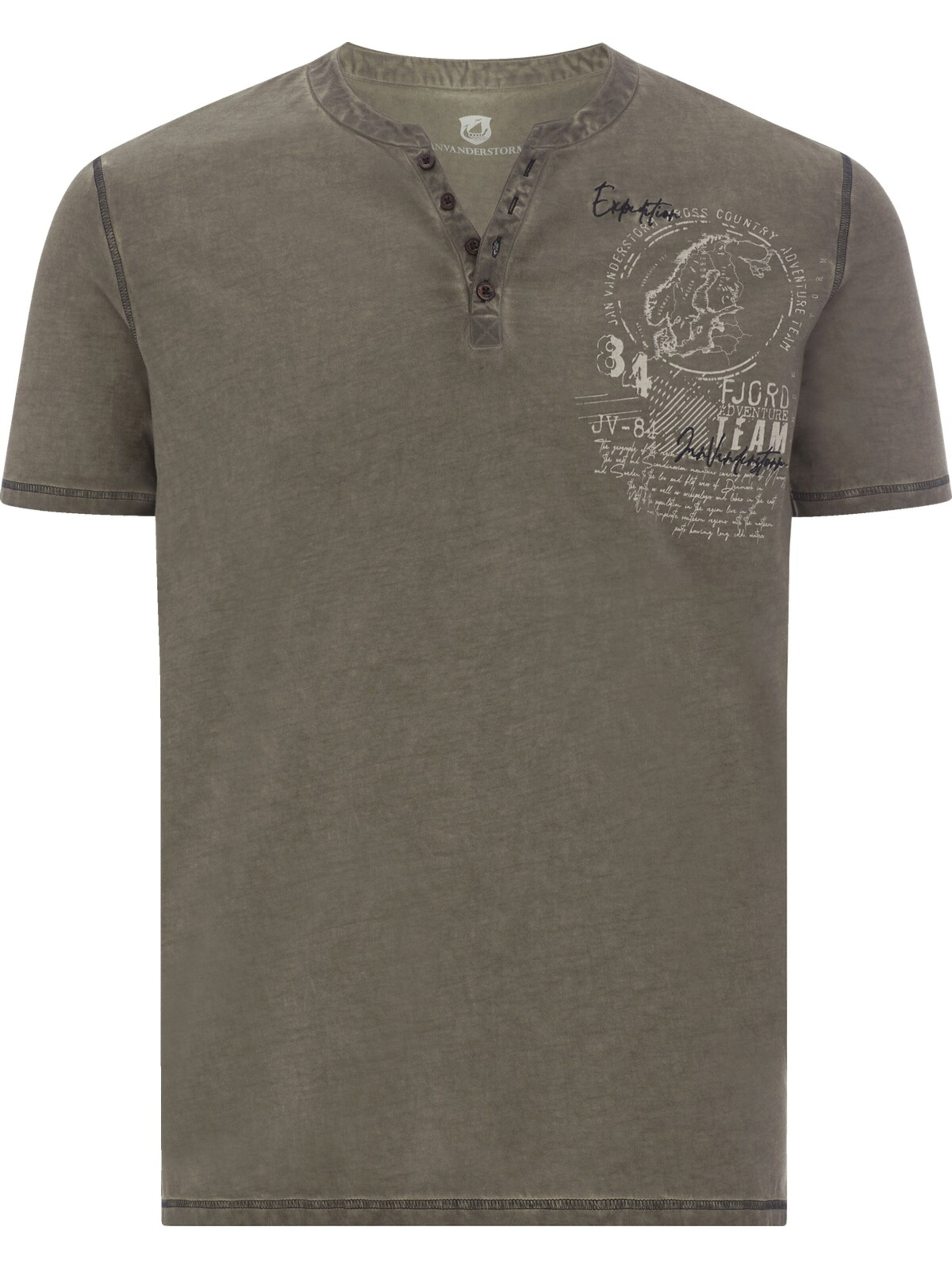 Jan Vanderstorm T-Shirt 'Godbert' in Grün: Vorderseite