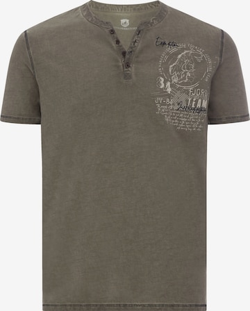 Jan Vanderstorm Shirt 'Godbert' in Groen: voorkant