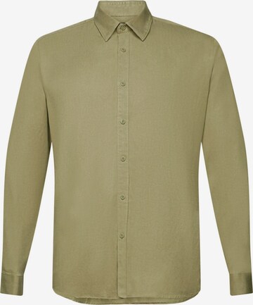 Coupe slim Chemise ESPRIT en vert : devant