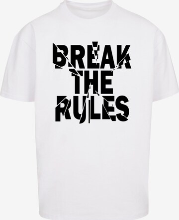 Merchcode T-Shirt 'Break The Rules 2' in Weiß: predná strana