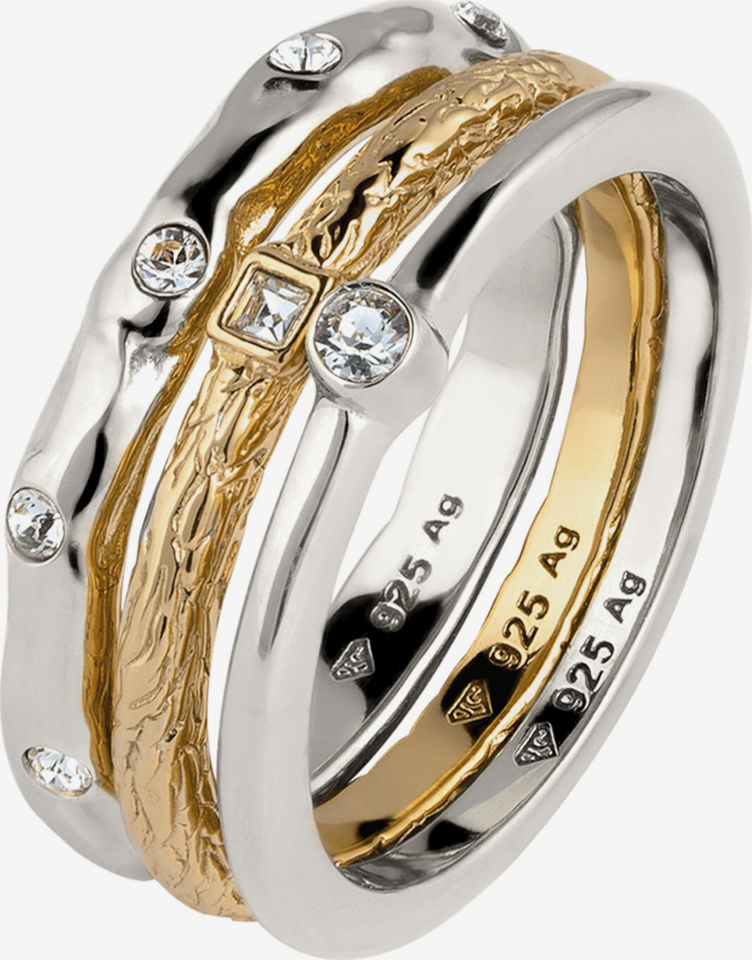 Elli Elli Ring Dames Band Basis Fijn Gehamerd Trend In 925 Sterling Zilver Ringen