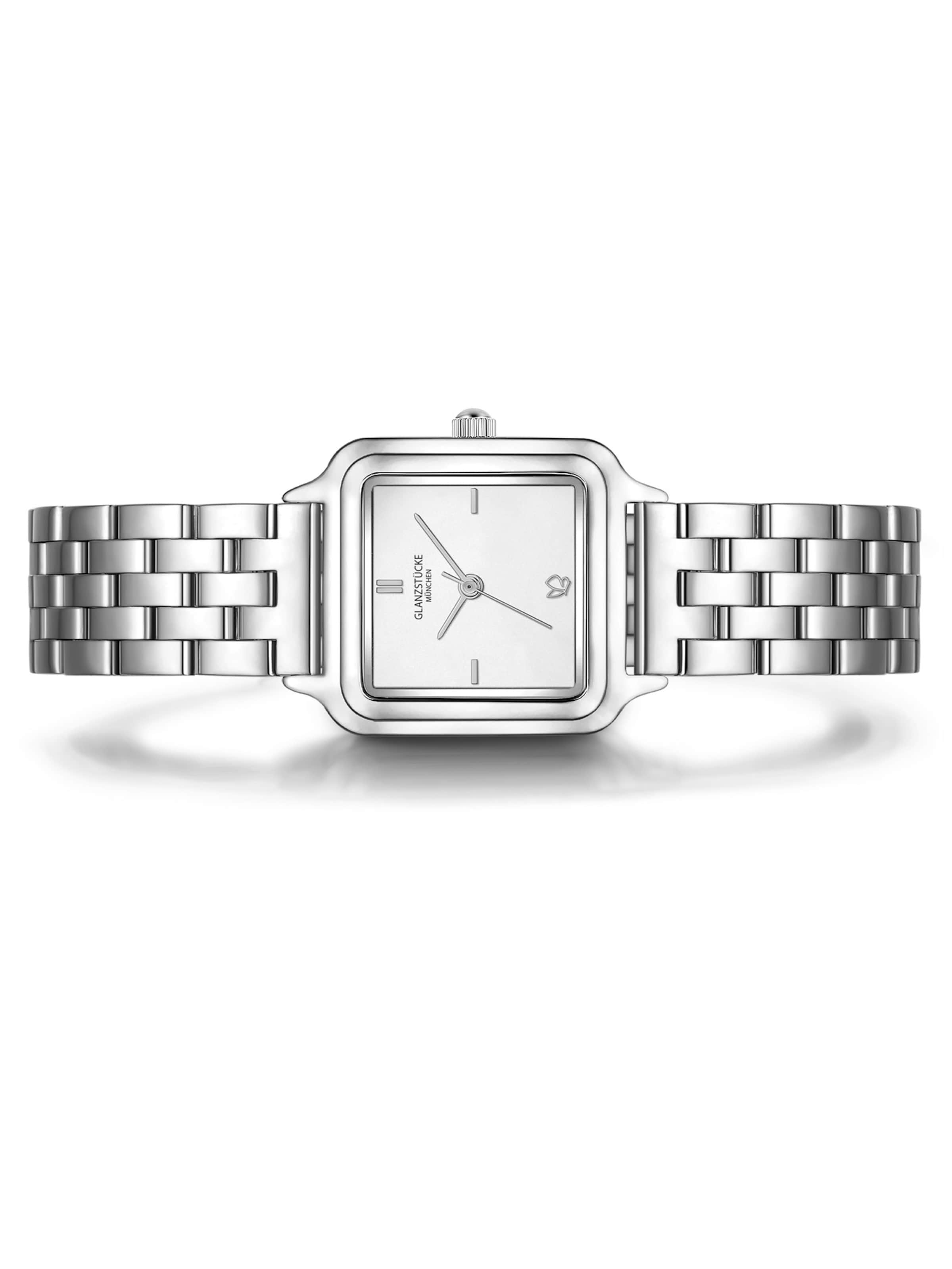 Montre à affichage analogique Glanzstücke München en argent