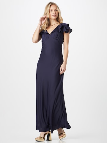 Robe de soirée 'Frill' Oasis en bleu