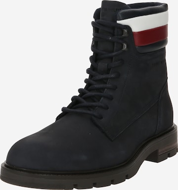 TOMMY HILFIGER Veterboots in Blauw: voorkant