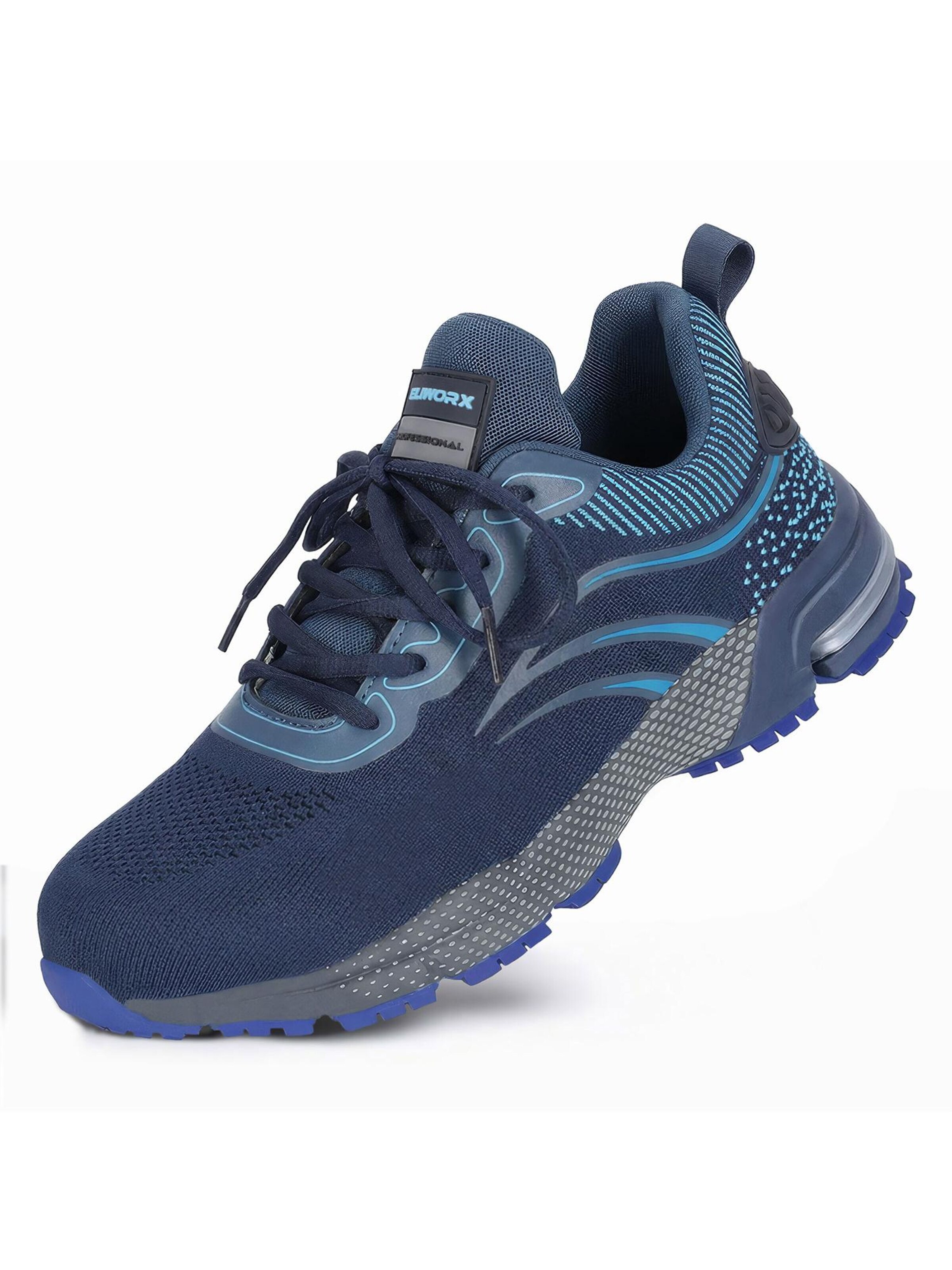 Eliworx Sneakers 'Arbeitsschuhe Damen S1 PL - Onyx Pro Atmungsaktiv - Stahlkappe - Besonders Rutschhemmend' in Blue: front