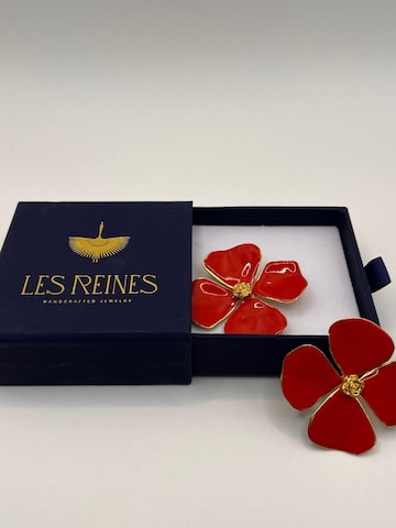 Les Reines Örhängen 'Garnet' i röd