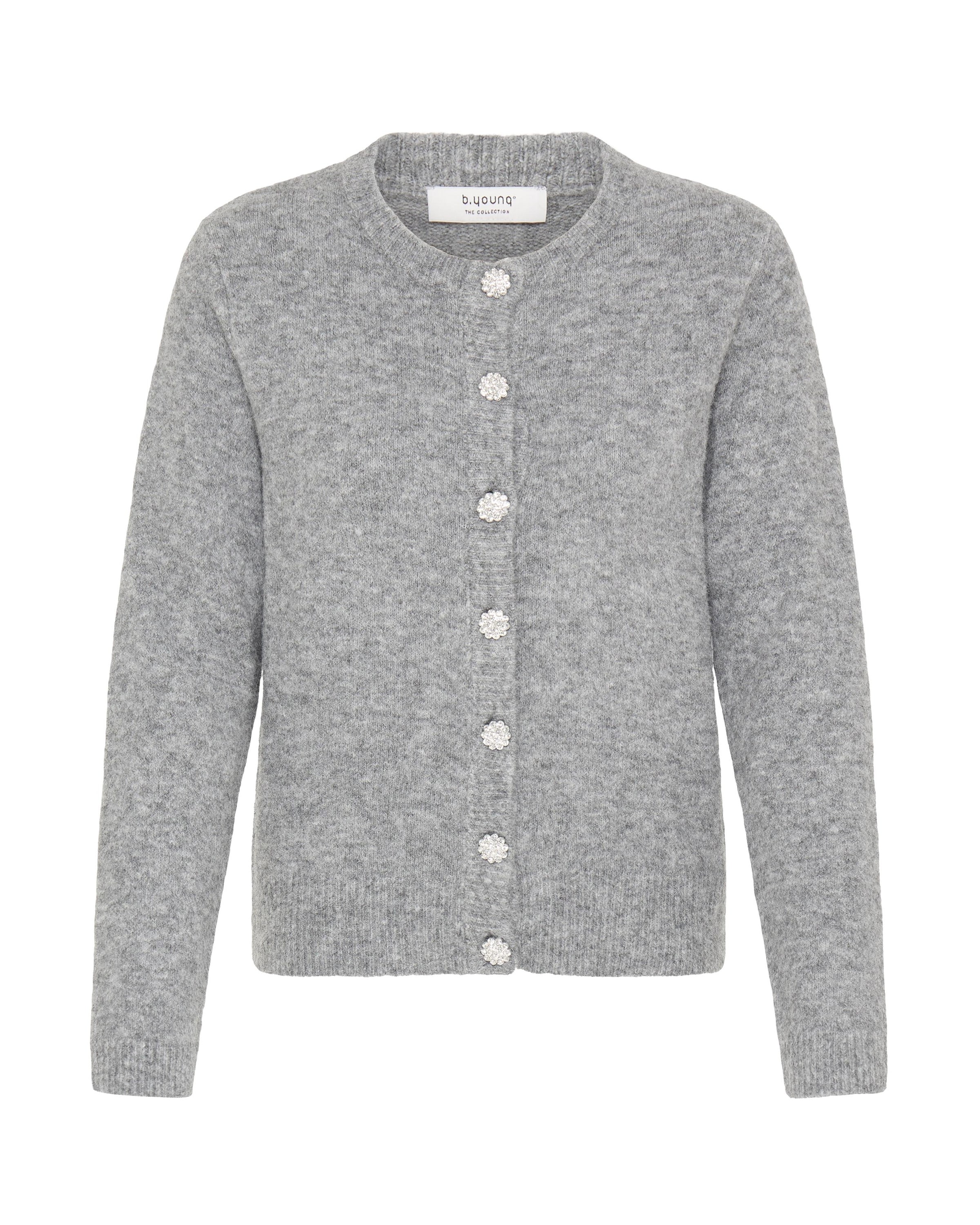 b.young Strickjacke 'MMINNA ' in Grau: Vorderseite