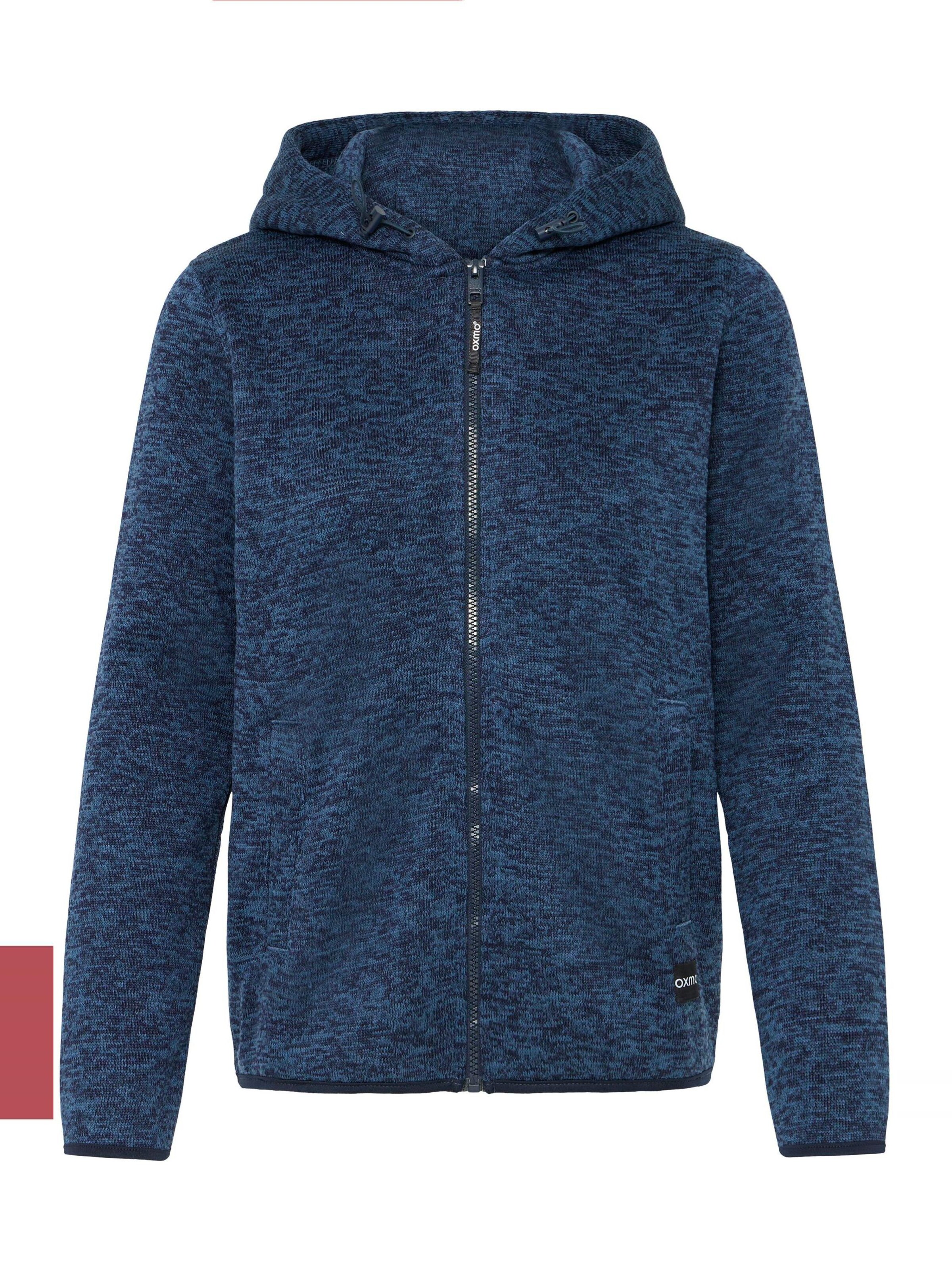 Giacca di pile ' OXELFE HOODED ' di Oxmo in blu: frontale