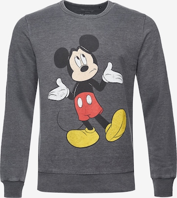 Recovered Sweatshirt 'Disney Mickey Deciding' in Grey: front