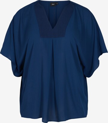 Zizzi - Blusa 'Viola' em azul: frente