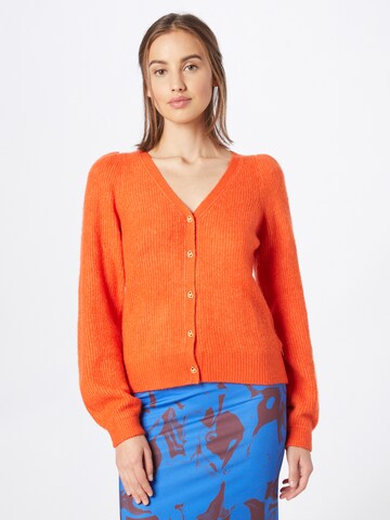 Fabienne Chapot Knit Cardigan 'Sally' in Orange: front