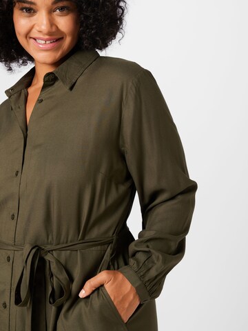 ABOUT YOU Curvy Shirt Dress 'Tamina' in Green