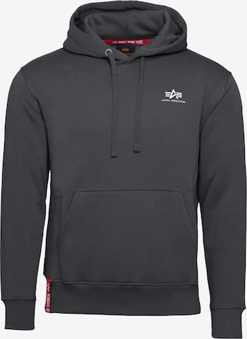 pelēks ALPHA INDUSTRIES Sportisks džemperis: no priekšpuses