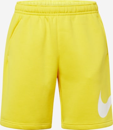 Nike SportswearHlače 'Club' - žuta boja: prednji dio