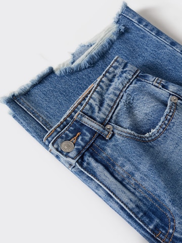 MANGO TEEN Zvonové kalhoty Džíny – modrá