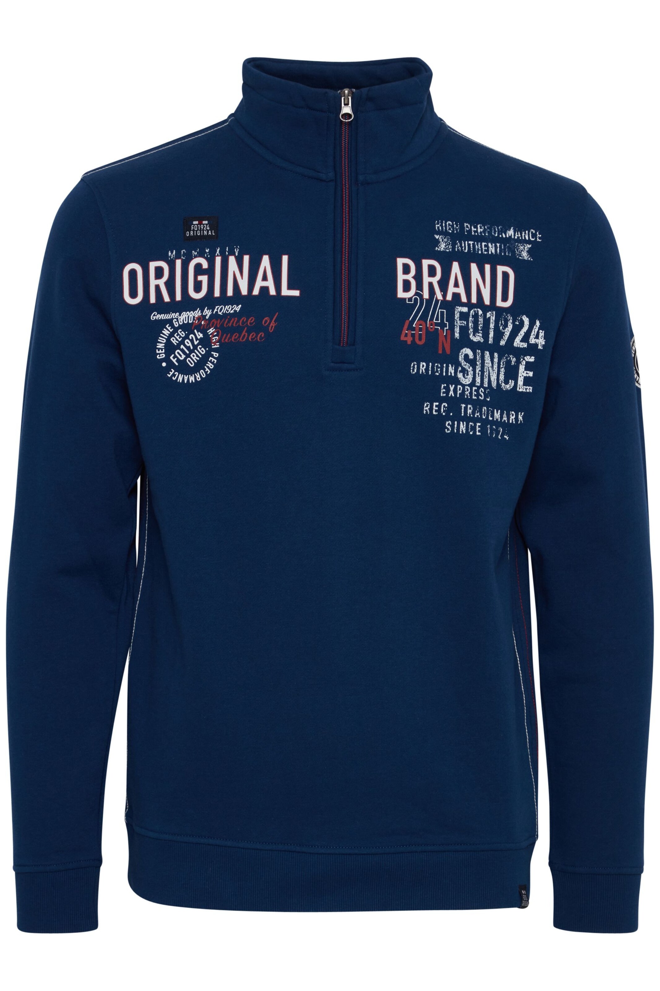 FQ1924 Trui 'Louie' in Blauw: voorkant
