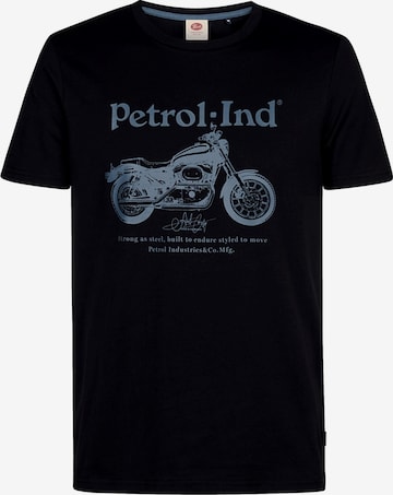 Tricou de la Petrol Industries pe negru: față