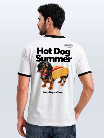 Neverless Shirt 'Hot Dog Summer' in White