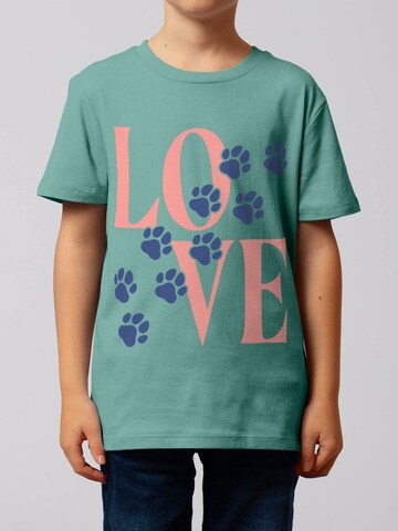 watabout.kids Shirt 'Pfotenliebe' in Blue: front