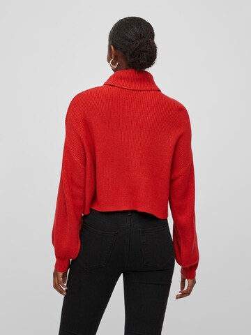 VILA Sweater 'PLAMENA' in Red